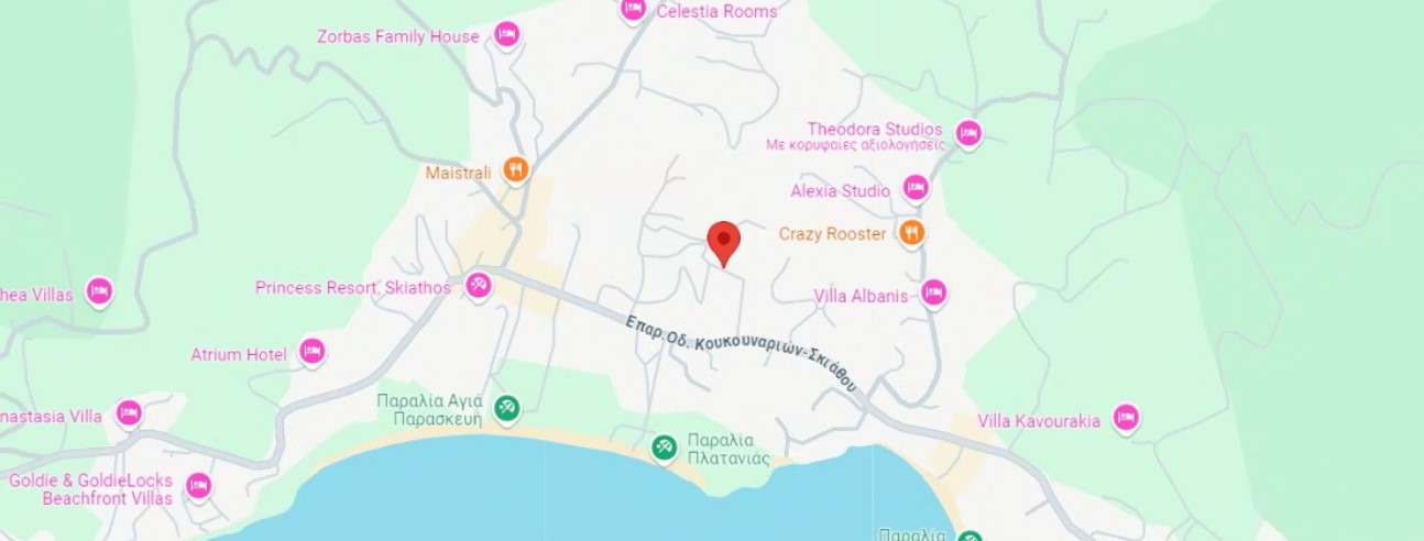 Location of Villa on a Map